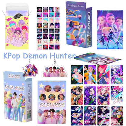 Kpop Demon Hunters 92 pcs Card Set - Anime 2025 Collectibles (HUNTR/X, Saja Boys) for Kids Party, Cosplay Games
