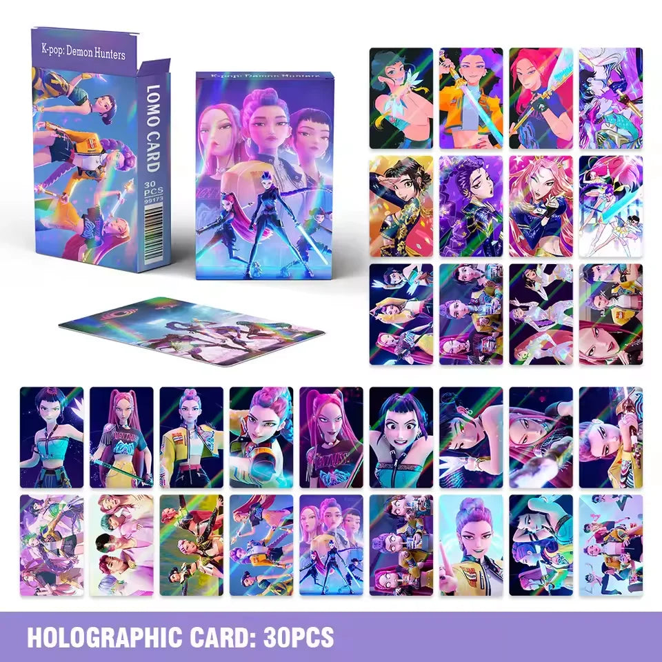 Kpop Demon Hunters 92 pcs Card Set - Anime 2025 Collectibles (HUNTR/X, Saja Boys) for Kids Party, Cosplay Games