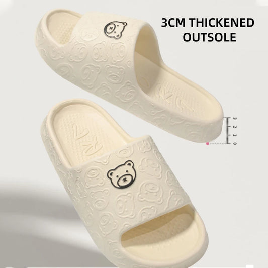 Summer Home Use EVA Slippers for Women Cute Cartoon Design Indoor Comfortable Slip-On Shoes