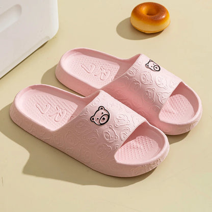 Summer Home Use EVA Slippers for Women Cute Cartoon Design Indoor Comfortable Slip-On Shoes